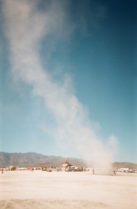 A dust devil on the Playa. It was only a mildly dusty day.